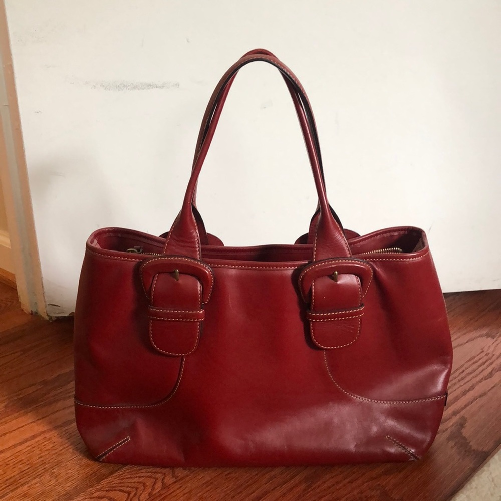 Red Cole Haan leather bag